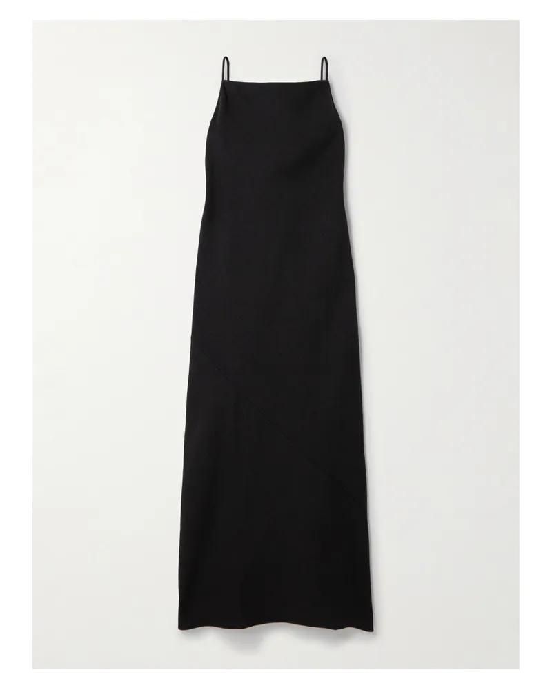 Another Tomorrow Hemp-blend Midi Dress - Black Black