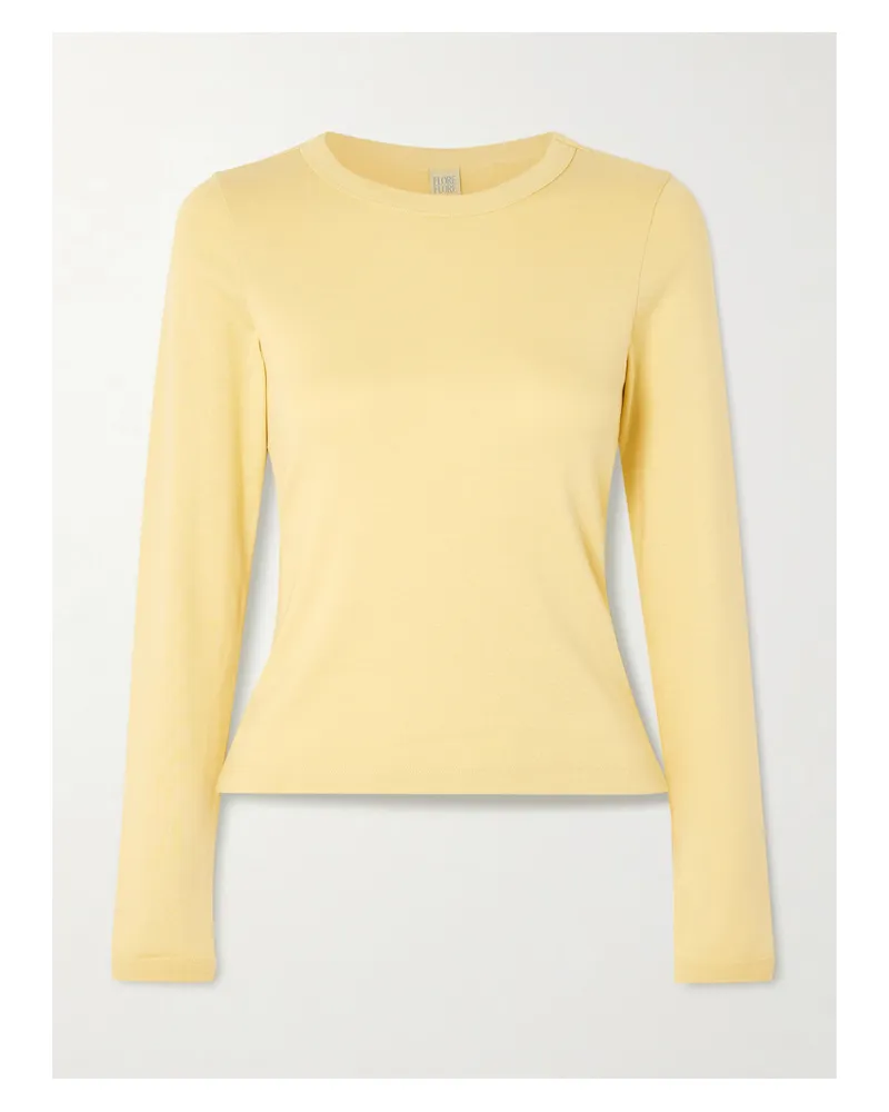 Flore Flore Max T-shirt Aus Biobaumwoll-jersey - Gelb Gelb