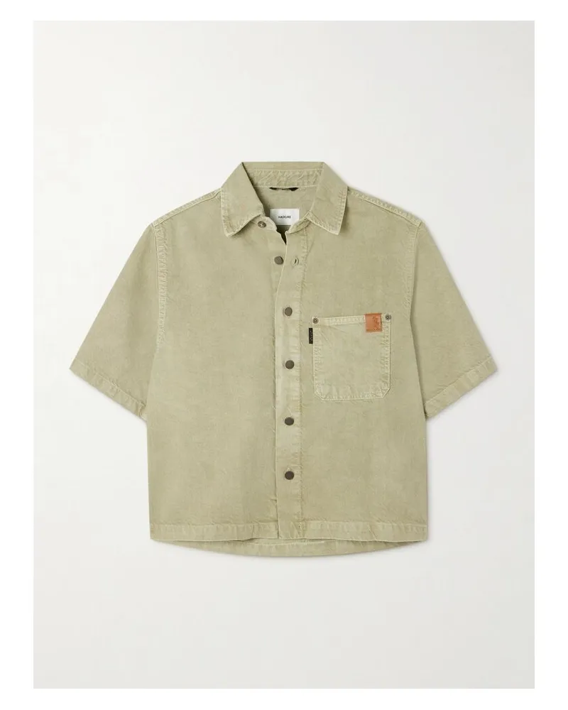 Haikure Olive Jeanshemd - Grün Grün