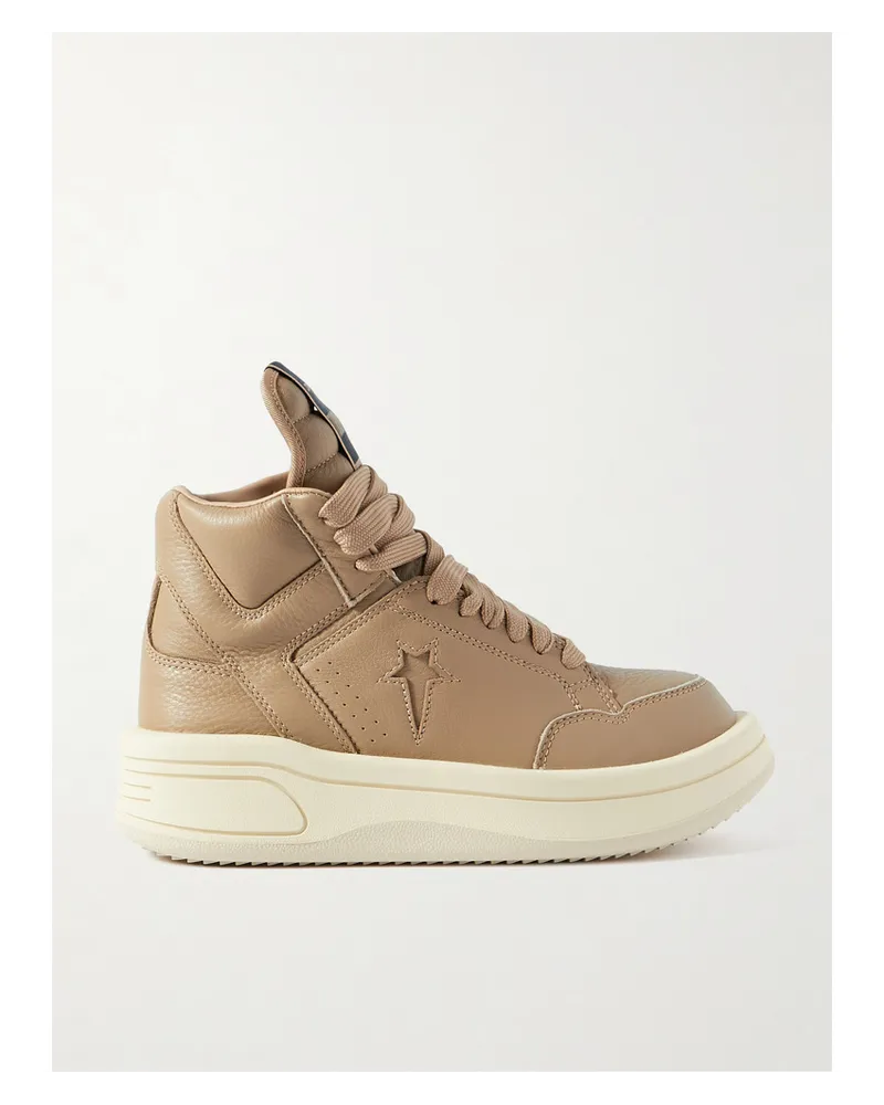 Rick Owens Converse Turbowpn Sneakers aus Leder Neutral