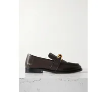 Astaire Embellished Leather Loafers - Brown