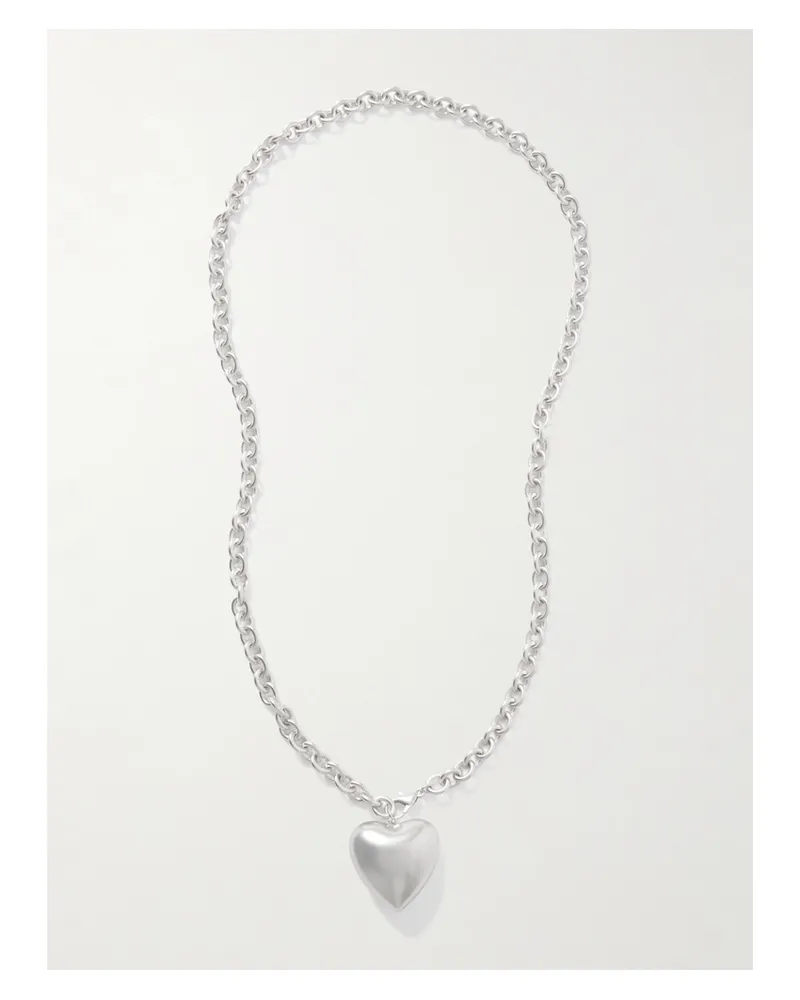 Roxanne Assoulin The Puffy Heart Silver-tone Necklace Silver