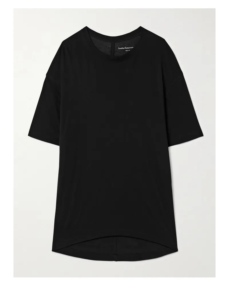 Another Tomorrow Boy Lyocell-jersey T-shirt - Black Black