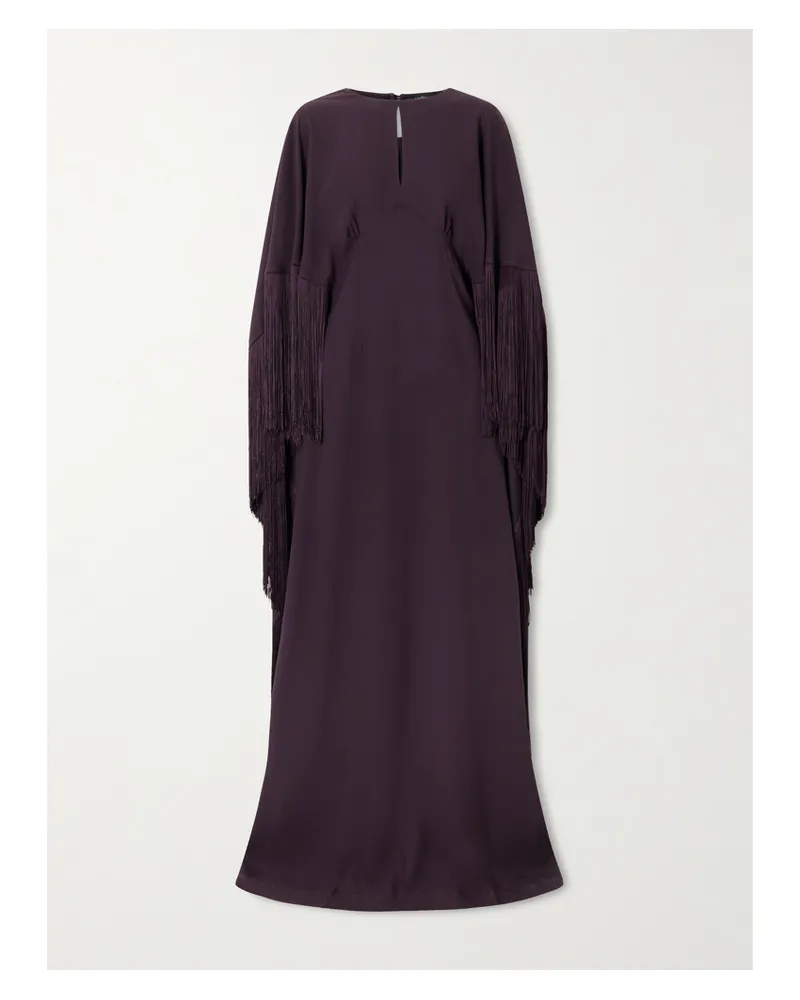 Taller Marmo 1974 Robe Aus Crêpe Mit Fransen Und Cut-out - Lila Lila