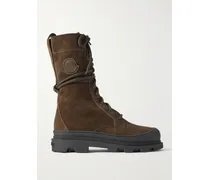 Vera Schnürstiefel Aus Veloursleder - Braun
