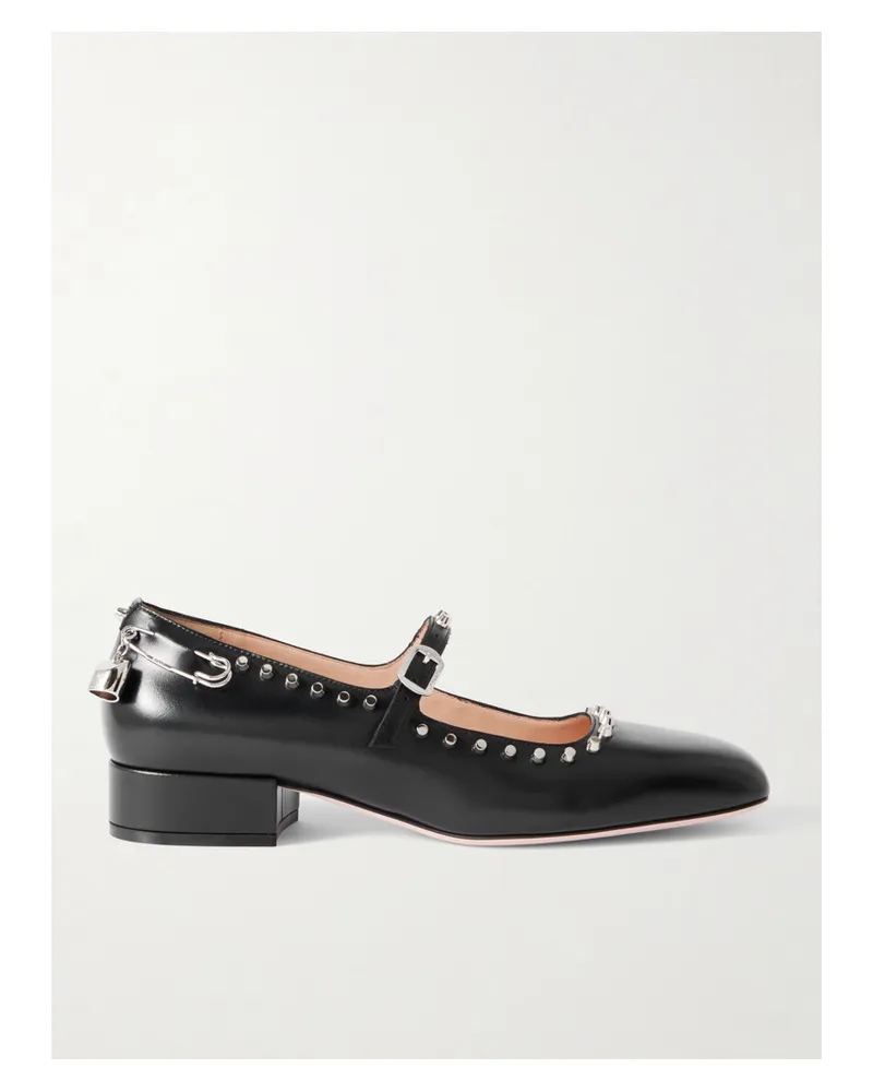 Bally Belkys Mary-jane-pumps Aus Leder Mit Verzierungen - Schwarz Schwarz