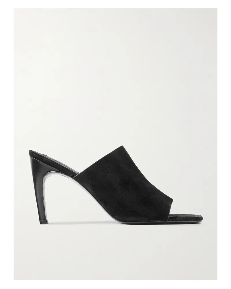 Totême Mules Aus Veloursleder - Schwarz Schwarz