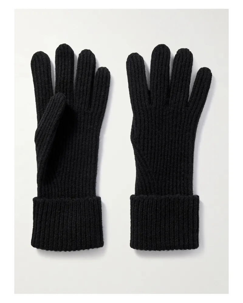 arch4 Juliann Ribbed Cashmere Gloves - Black Black