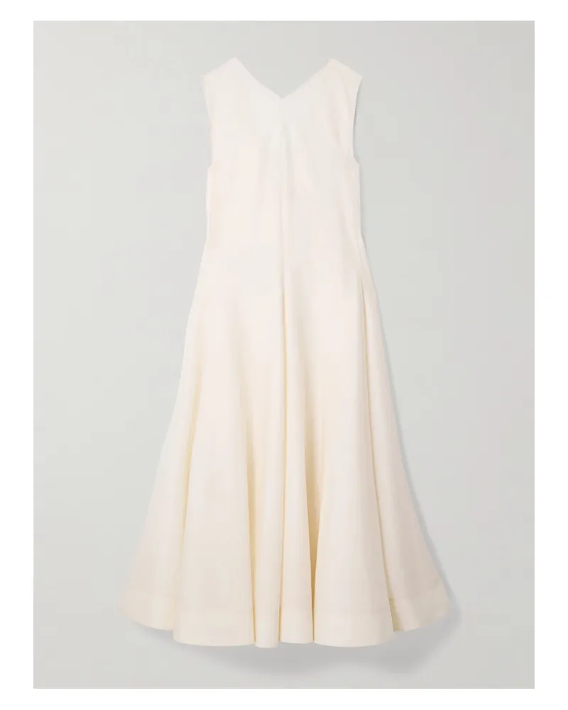 KHAITE Mellie Midikleid Aus Organza Aus Einer Seidenmischung - Creme Creme