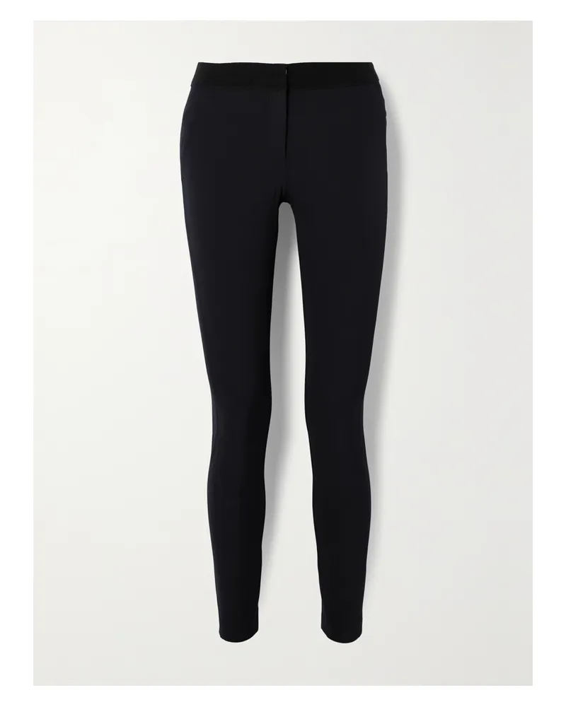 Veronica Beard Leggings Aus Stretch-scuba Mit Ripsbandbesatz - Blau Blau