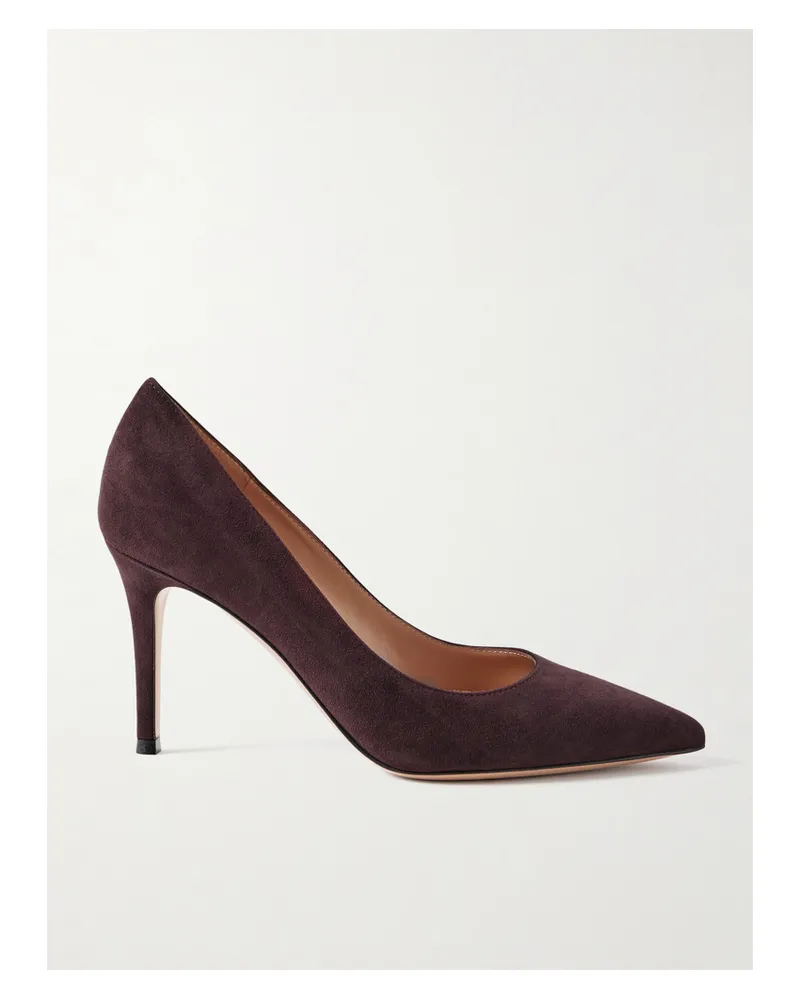 Gianvito Rossi Gianvito 85 Suede Pumps - Burgundy Burgundy