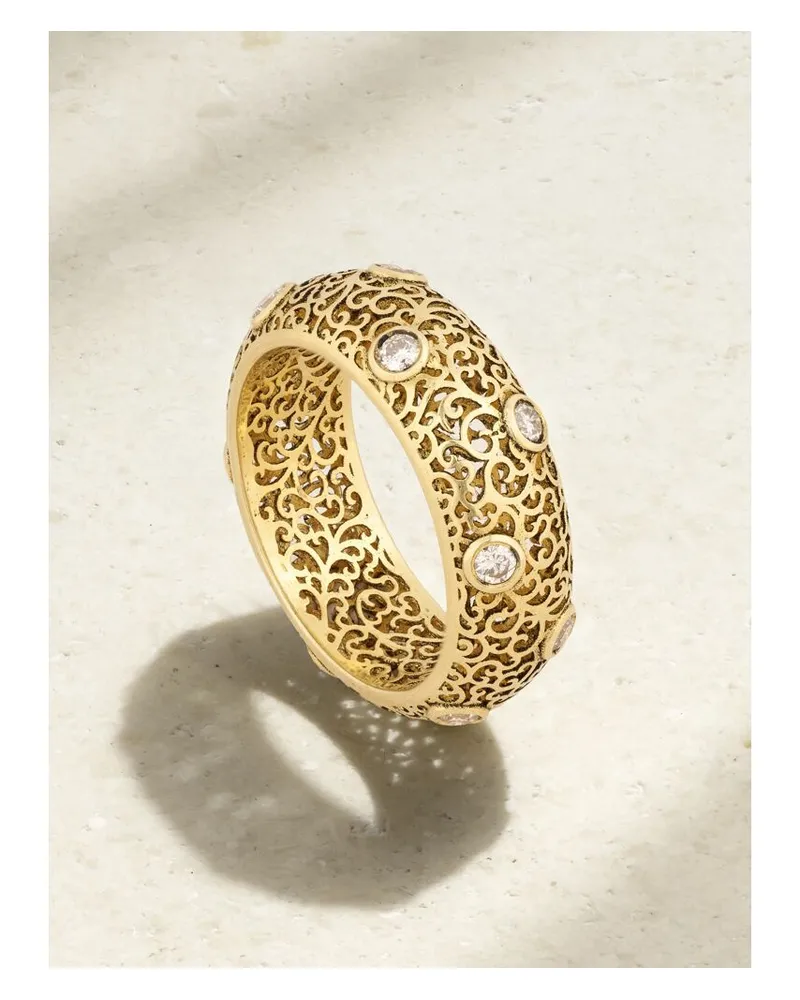 Amrapali Jali Ring Aus 18 Karat Gold Mit Diamanten Gold