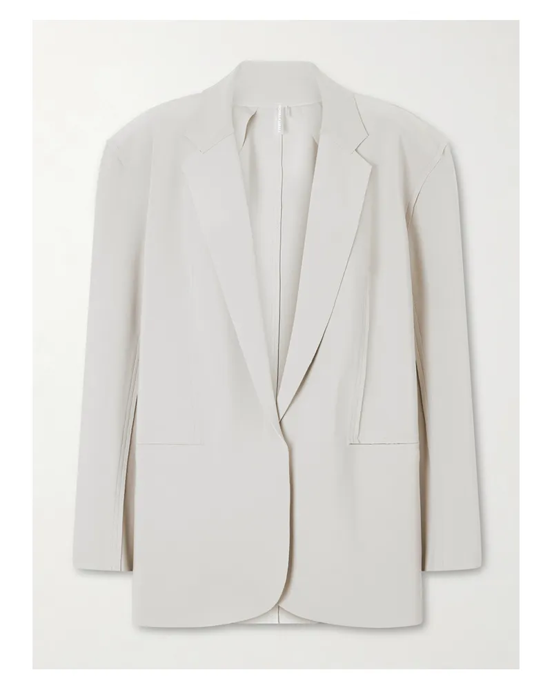 Norma Kamali Single-breasted Stretch-jersey Blazer - Gray Gray