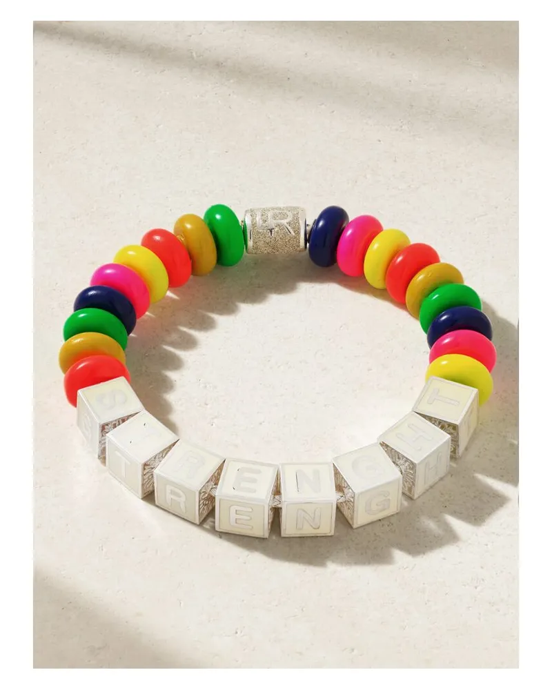Lauren Rubinski Strength Armband Mit Zierperlen, Emaille Und Details Aus Sterlingsilber - Mehrfarbig Mehrfarbig