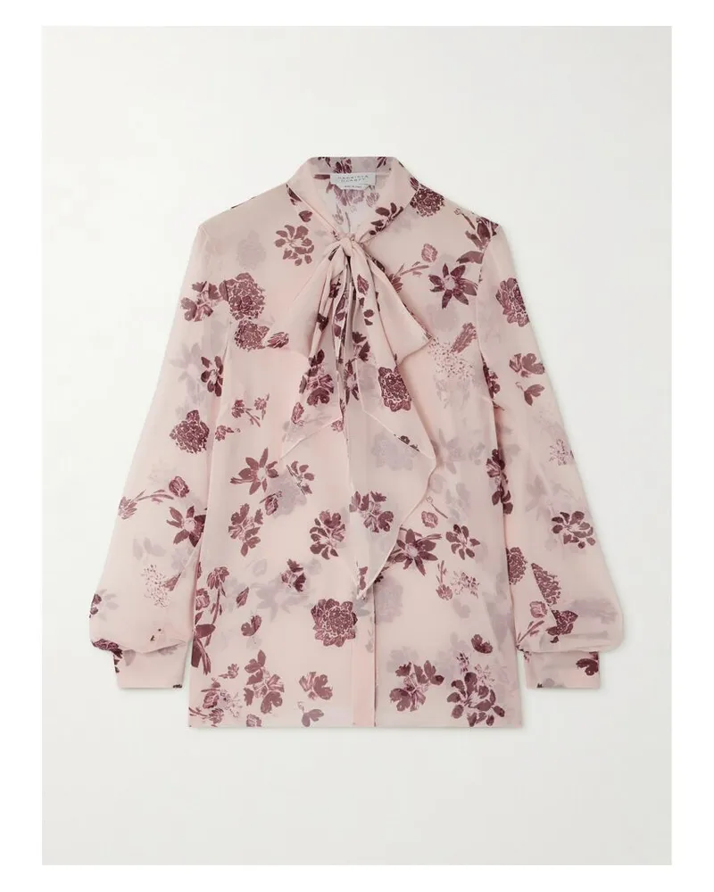 Gabriela Hearst Shildon Schluppenbluse Aus Seidenchiffon Mit Blumenprint - Pink Pink