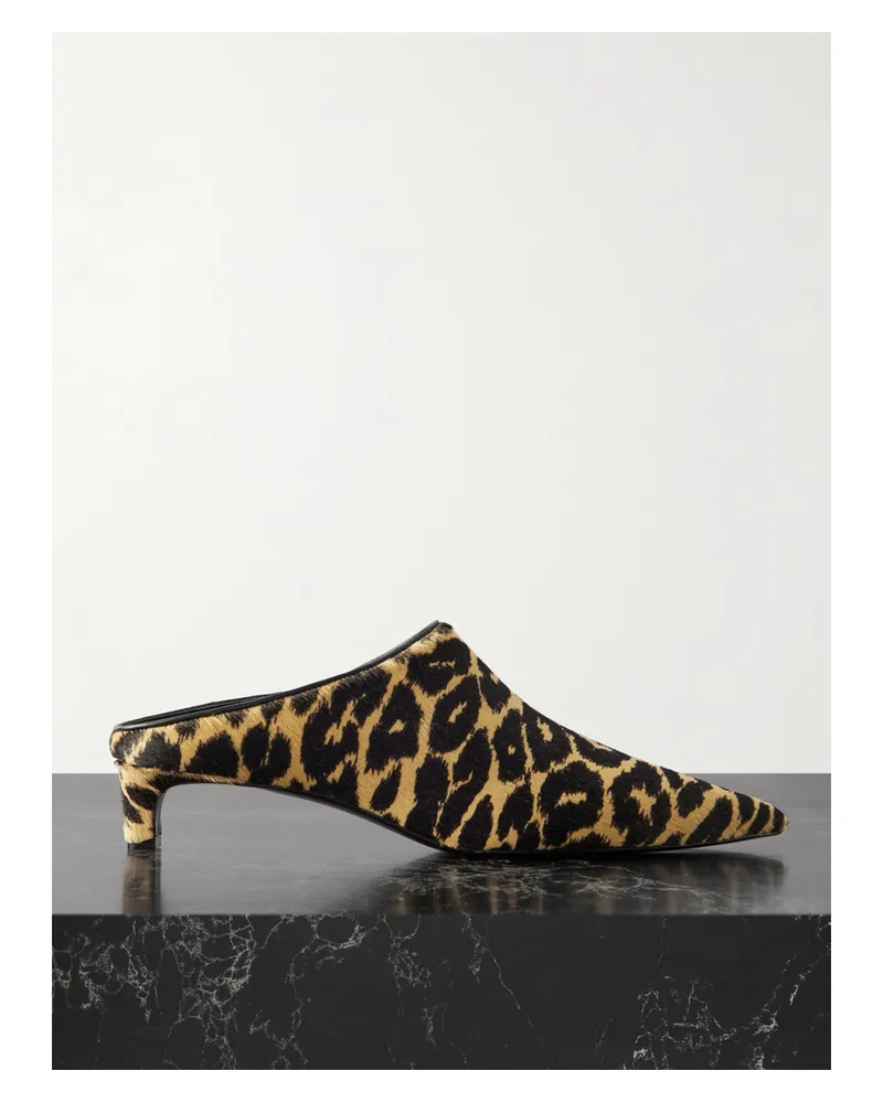 Jil Sander Mules Aus Kalbshaar Mit Leopardenprint - Animal-Print Animal-print