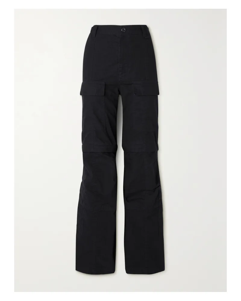 Balenciaga Paneled Cotton-ripstop Cargo Pants - Black Black