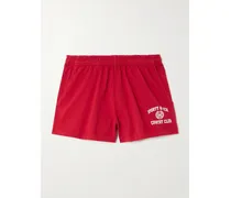 Varsity Shorts Aus Baumwoll-jersey Mit Print - Rot