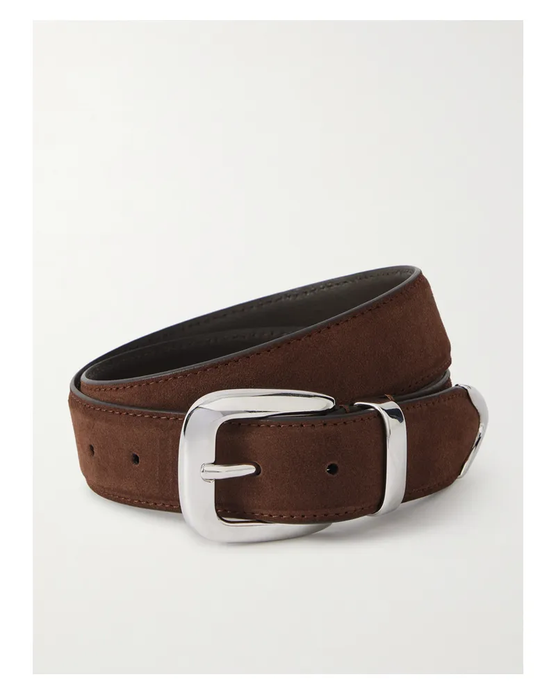 Anderson's Suede Belt - Brown Brown