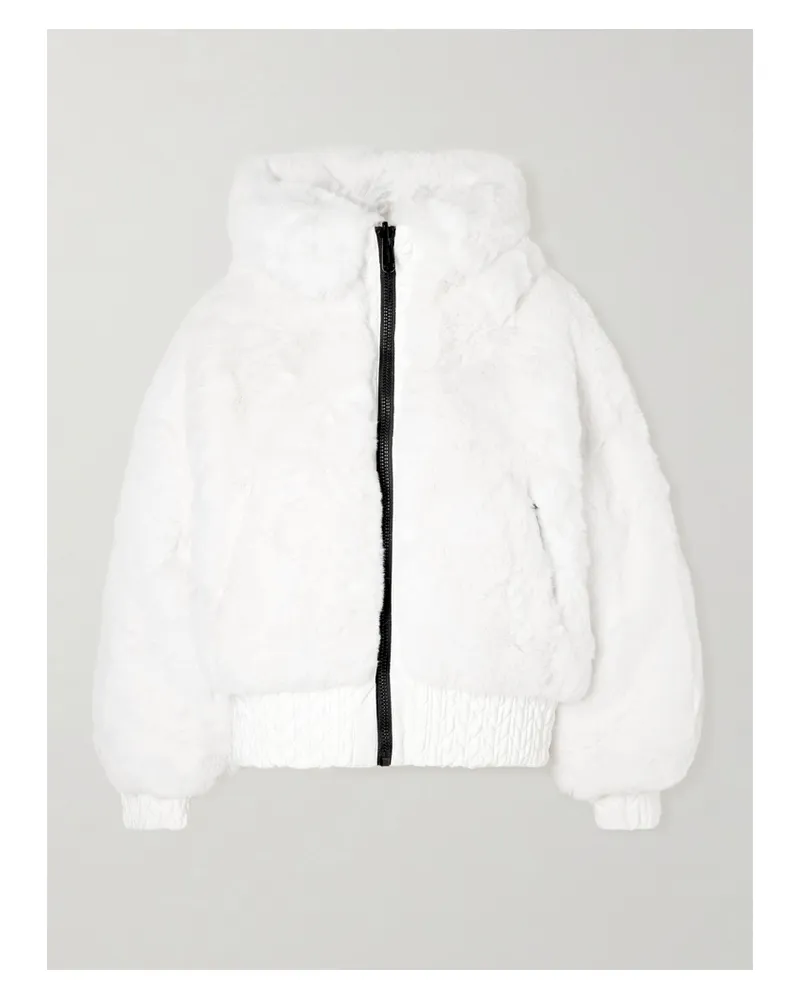 GOLDBERGH Indira Wendbare, Wattierte Skijacke Aus Plüsch- Und Recyceltem Material Mit Kapuze - Weiß Weiß