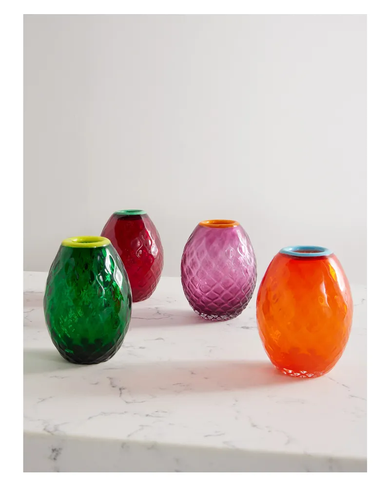 La DoubleJ Baby Egg Set Aus Vier Vasen Aus Muranoglas - Mehrfarbig Mehrfarbig