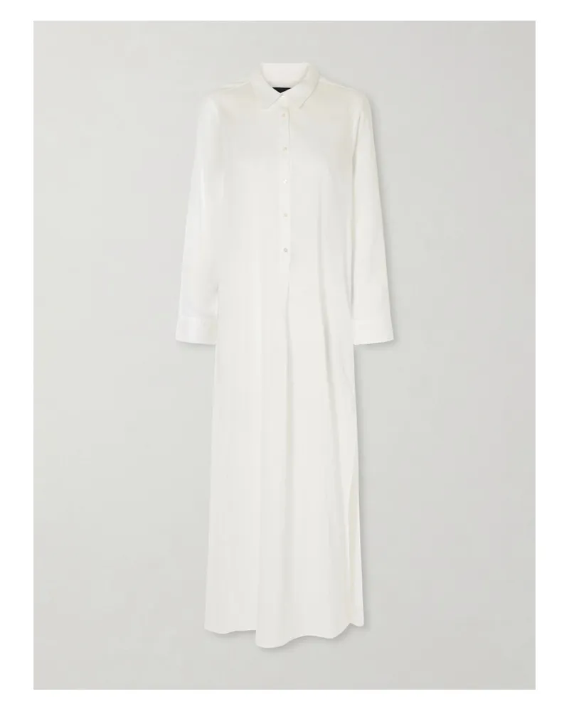 Nili Lotan Mina Cotton-voile Midi Dress - Neutrals Neutrals