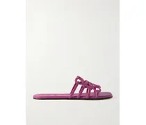 Paula's Ibiza Petal Anagram Pantoletten Aus Leder - Pink