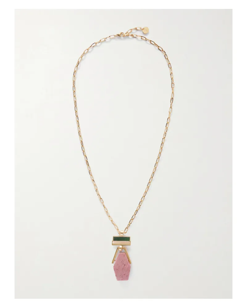 La DoubleJ Bridge Portal Vergoldete Kette Mit Thulit Und Zoisit Gold