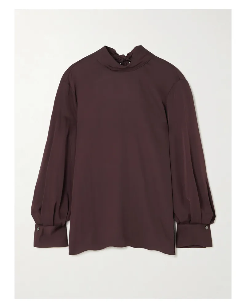 Theory Tie-detailed Silk Blouse - Purple Purple