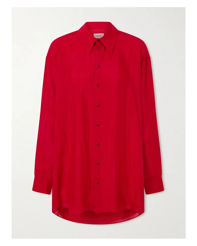 Christophe Lemaire Oversized-hemd Aus Bio-seidensatin - Rot Rot