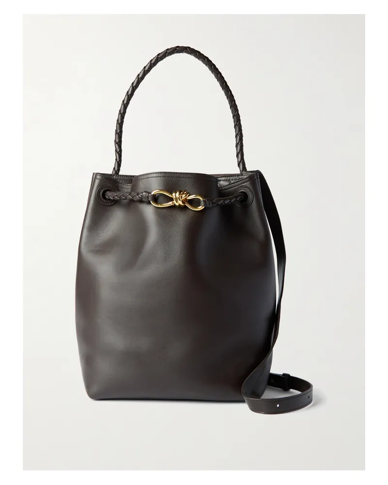 Bottega Veneta Andiamo Medium Leather Bucket Bag - Brown Brown