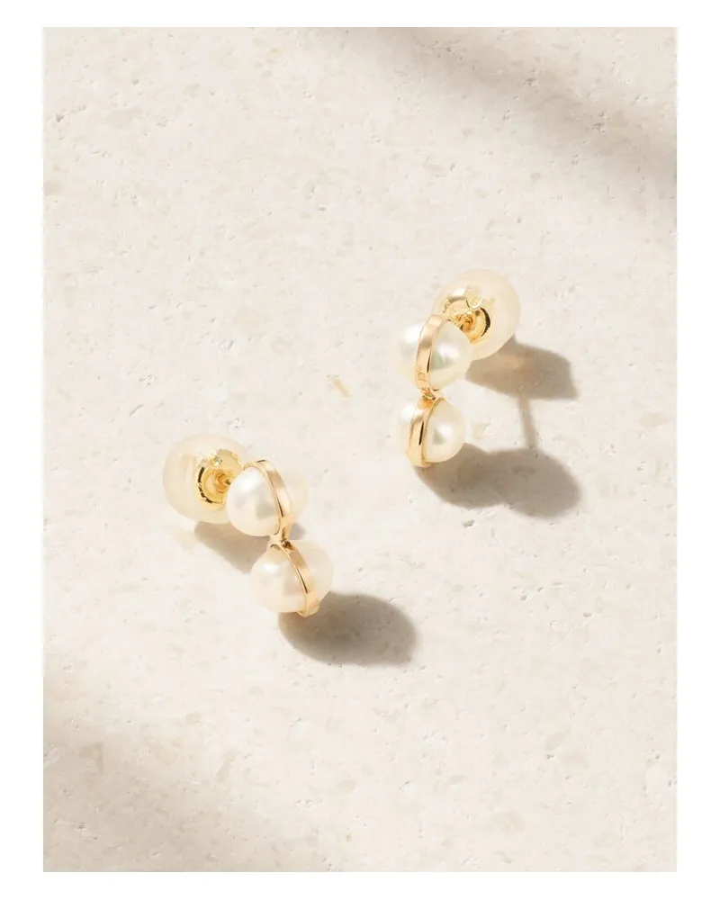 Melissa Joy Manning Ohrringe Aus Recyceltem 14 Karat Gold Mit Perlen Gold