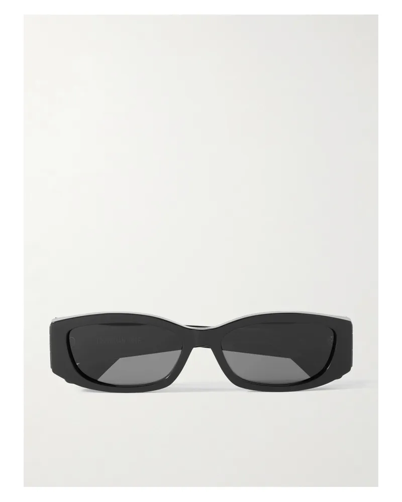 Dior Diorgraphique S1i Rectangular-frame Acetate Sunglasses - Black Black