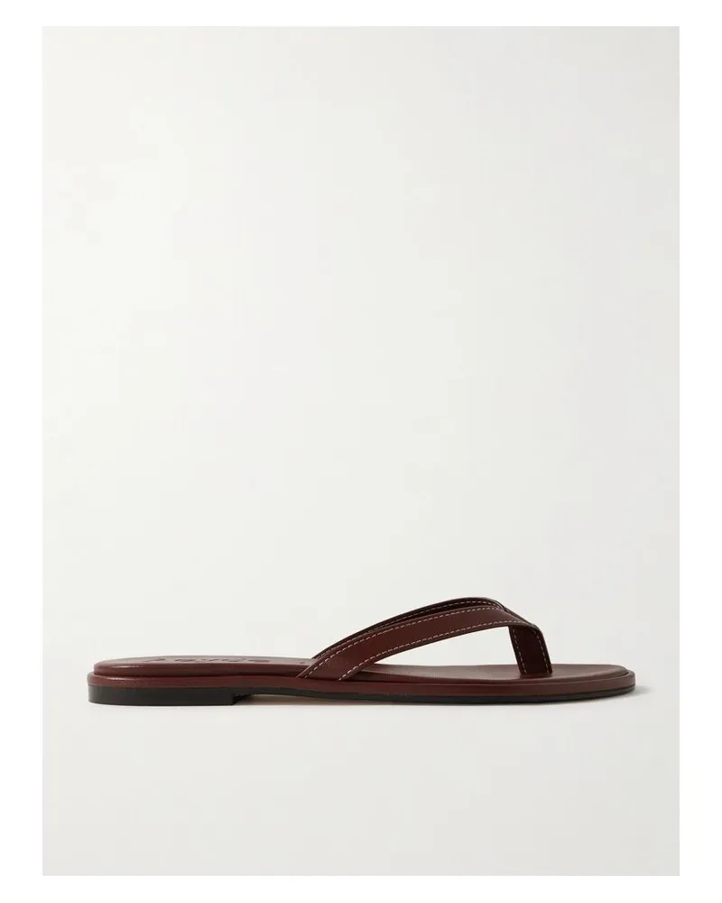 aeyde Melody Zehensandalen Aus Leder - Burgunder Burgunder