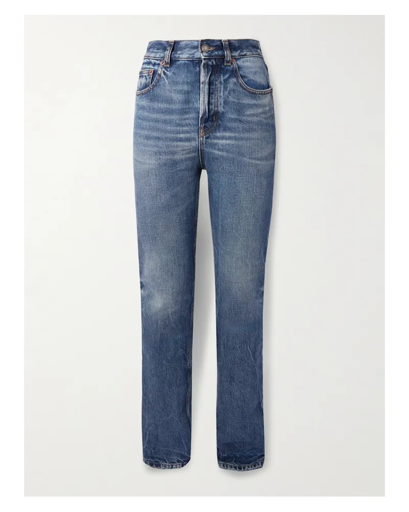 Saint Laurent High-rise Slim-leg Jeans - Blue Blue