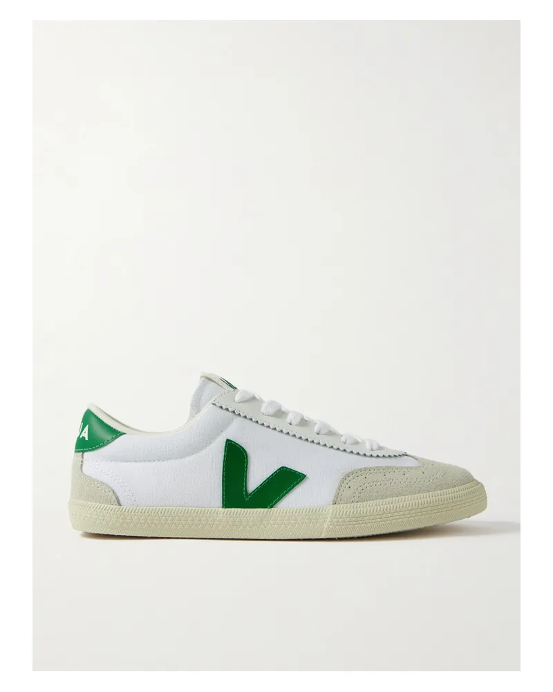 VEJA Volley Sneakers Aus Canvas Mit Leder- Und Velourslederbesätzen - Weiß Weiß