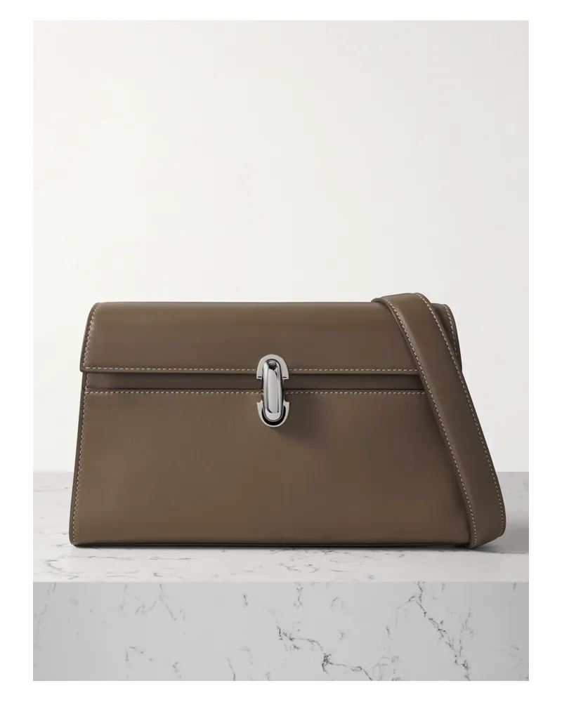 SAVETTE Symmetry Leather Shoulder Bag - Brown Brown