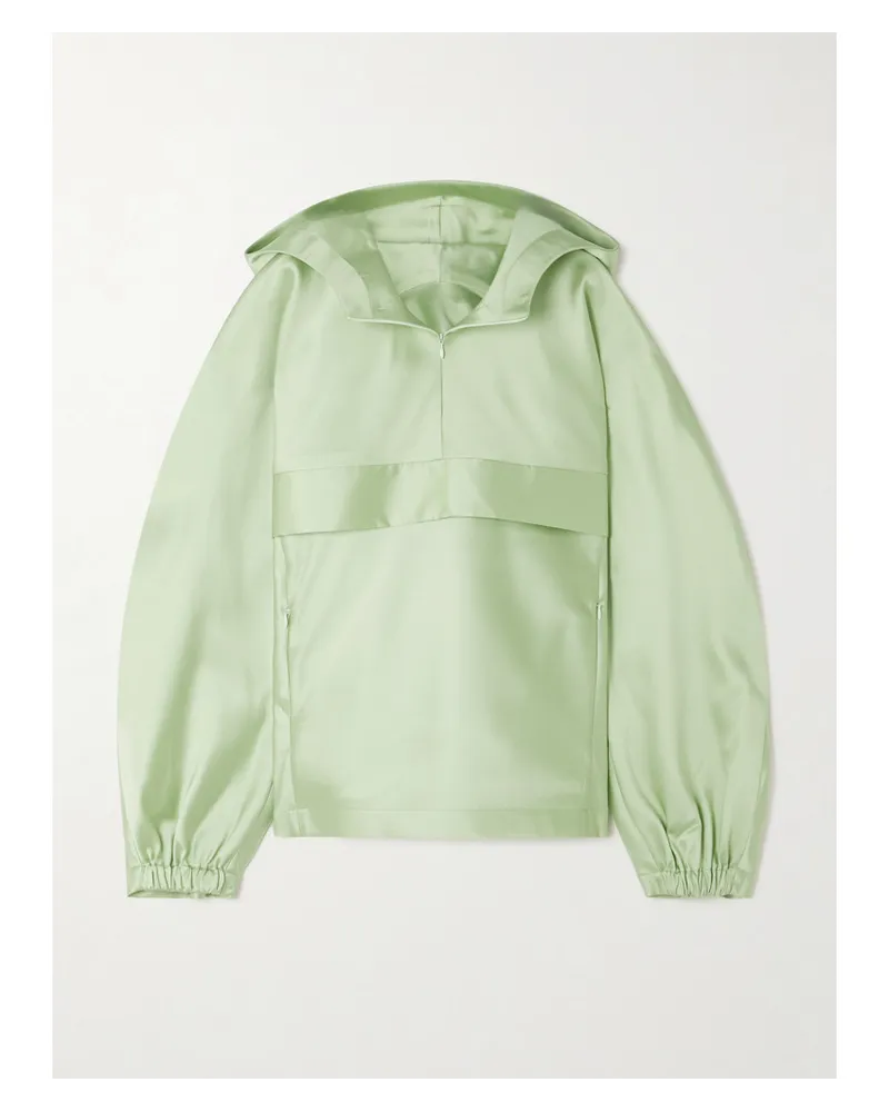 Carven Oversized-jacke aus Glänzendem Twill Grün