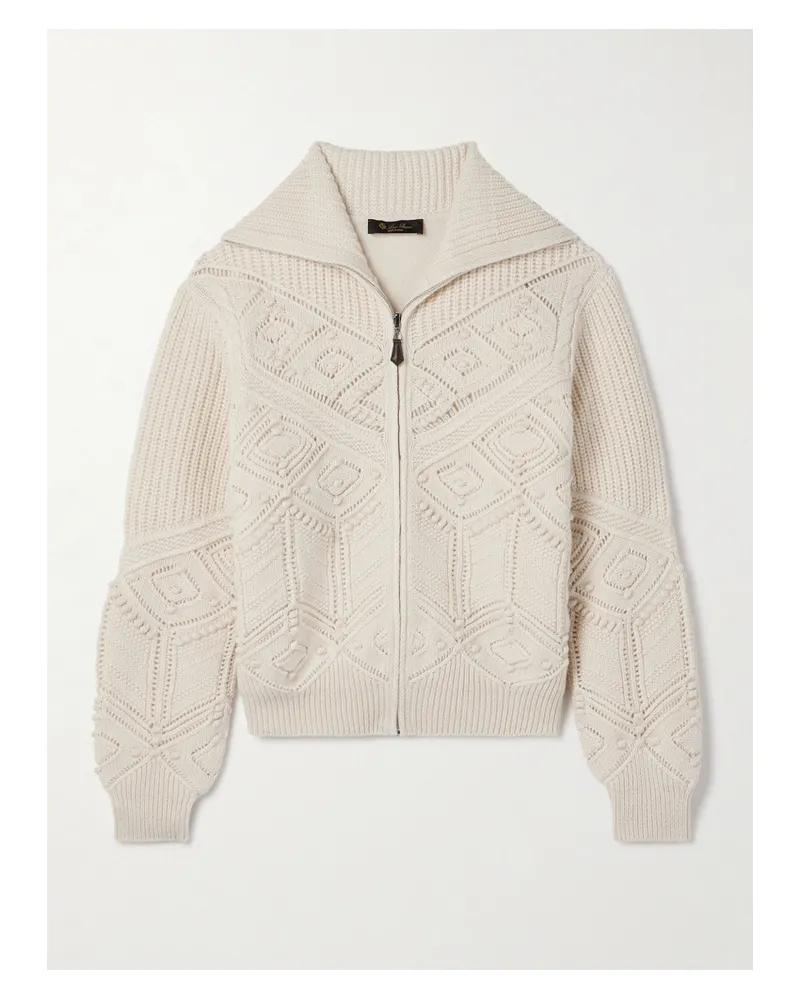 Loro Piana Cardigan Aus Kaschmir Mit Reißverschluss - Creme Creme