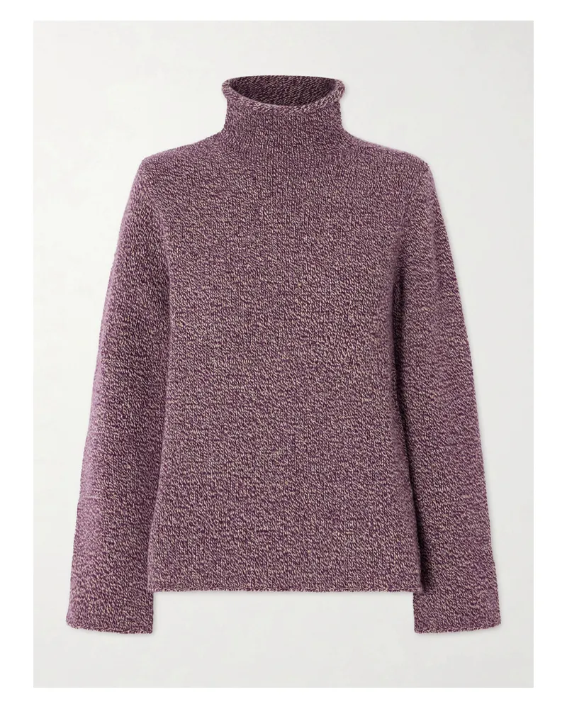 The Elder Statesman Flow Cashmere Turtleneck Sweater - Burgundy Burgundy