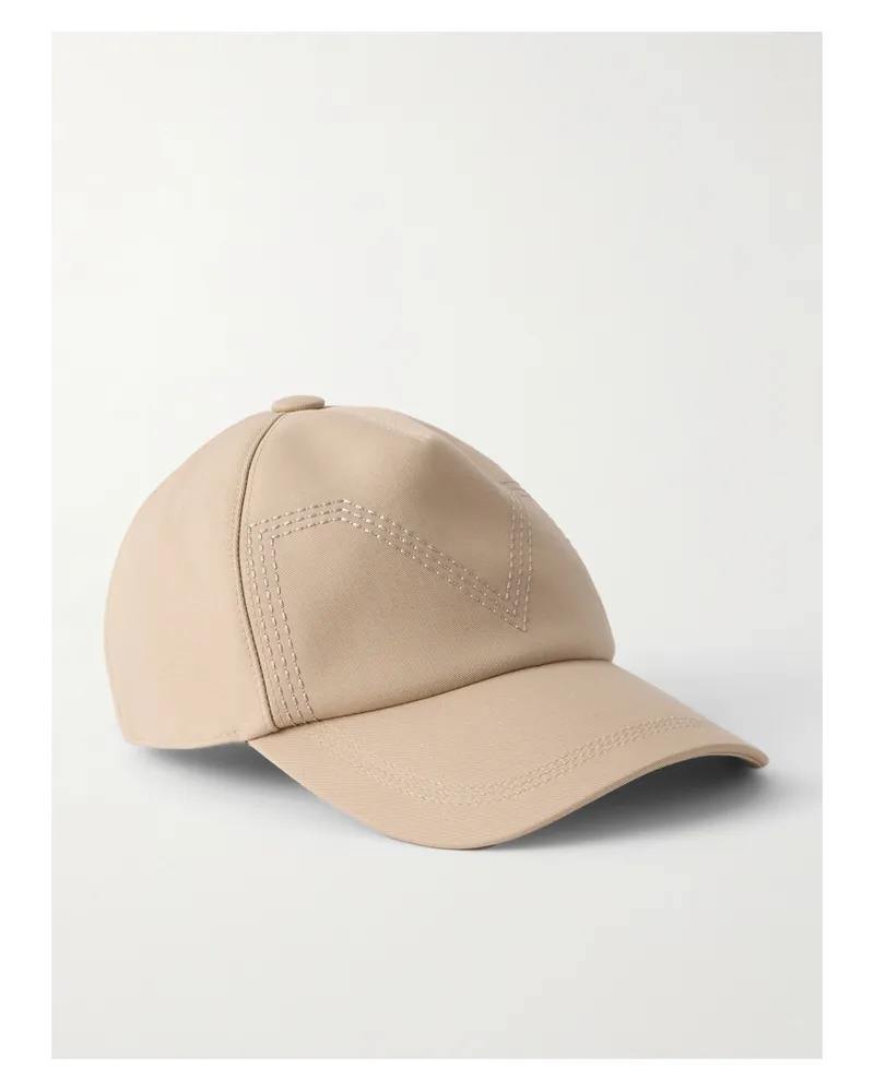 Max Mara Baseballkappe Aus Baumwoll-twill Mit Stickereien - Neutral Neutral