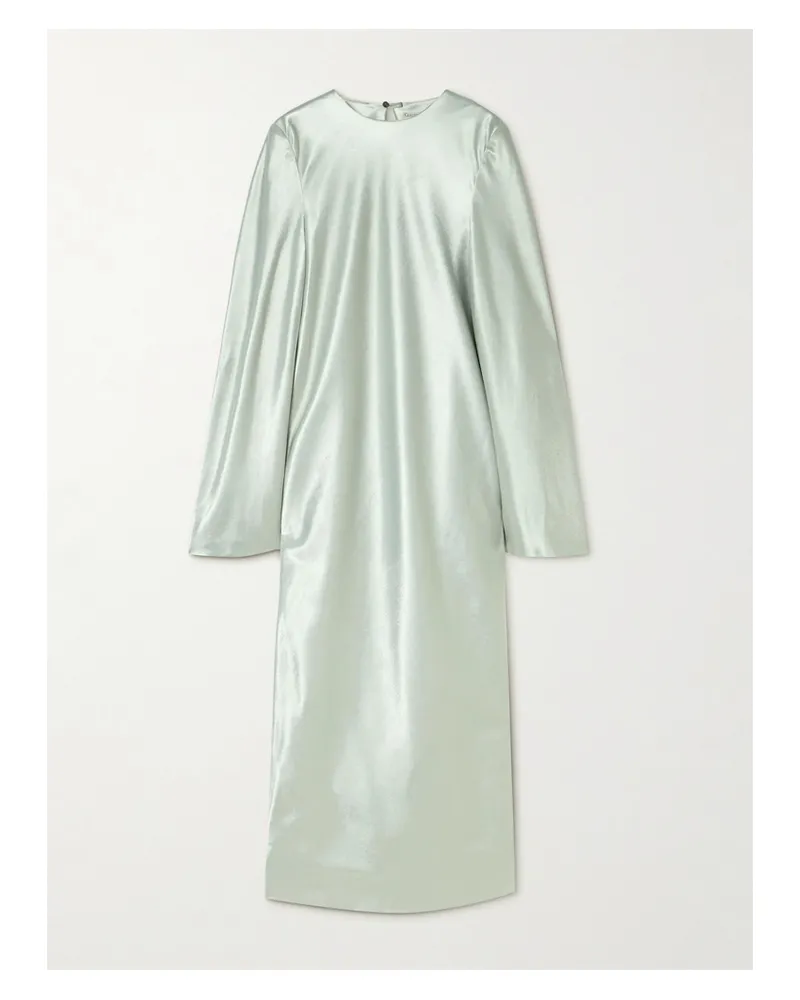 Calvin Klein Alba Duchesse-satin Midi Dress - Green Green
