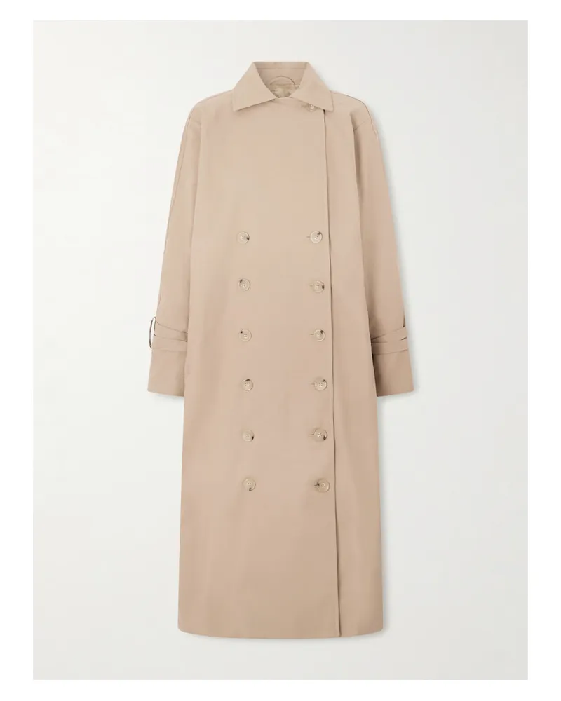 Totême Signature Doppelreihiger Trenchcoat Aus Gabardine Aus Einer Baumwollmischung - Neutral Neutral