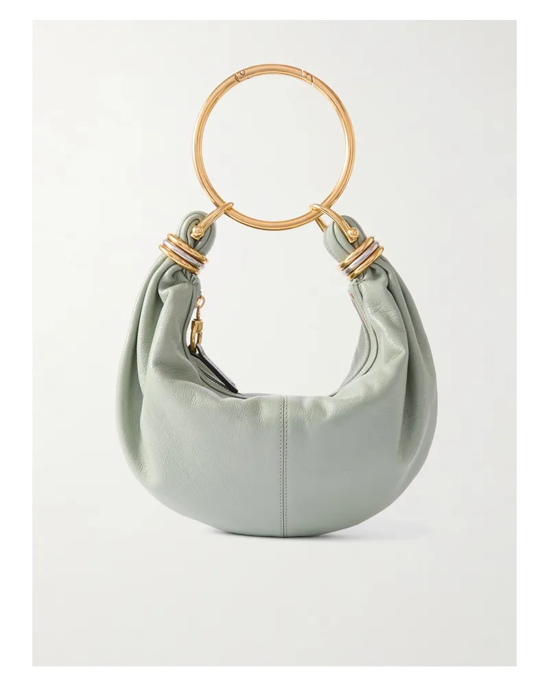 Chloé Bracelet Tasche Aus Strukturiertem Leder Mit Verzierungen - Grün Grün