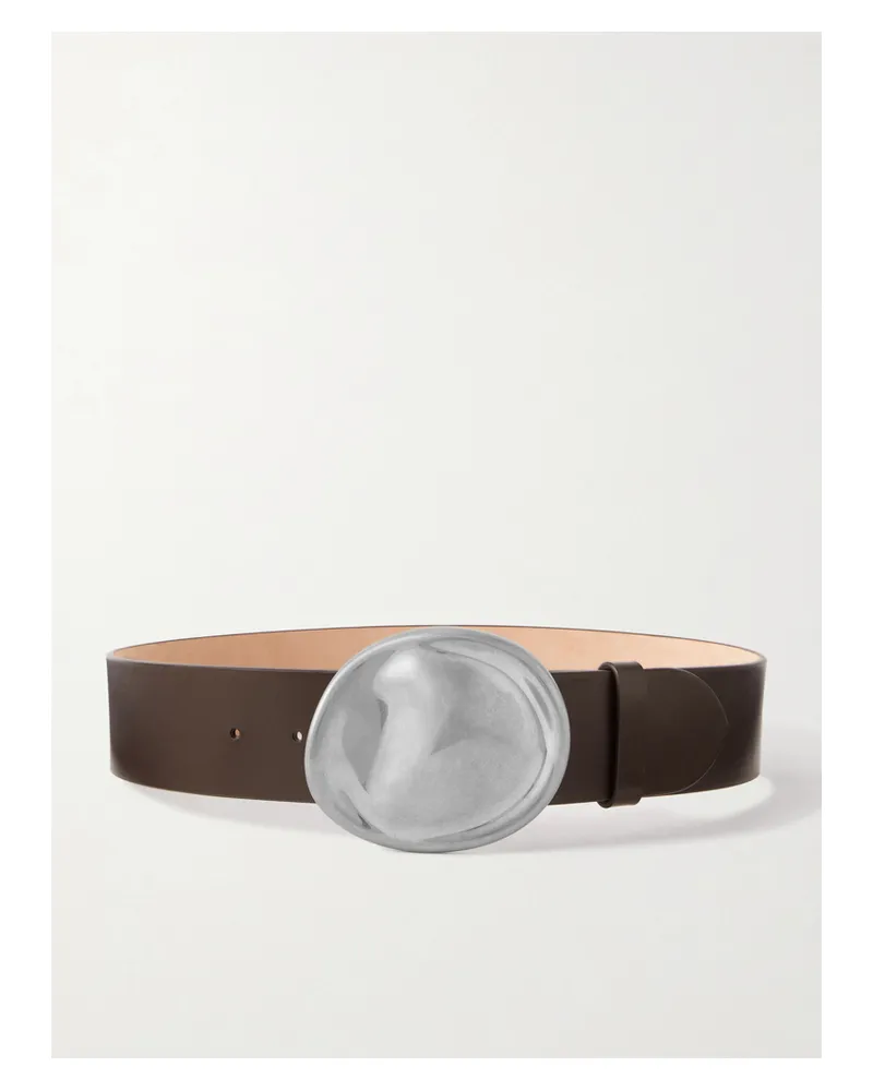 KHAITE Keefe Leather Belt - Brown Brown