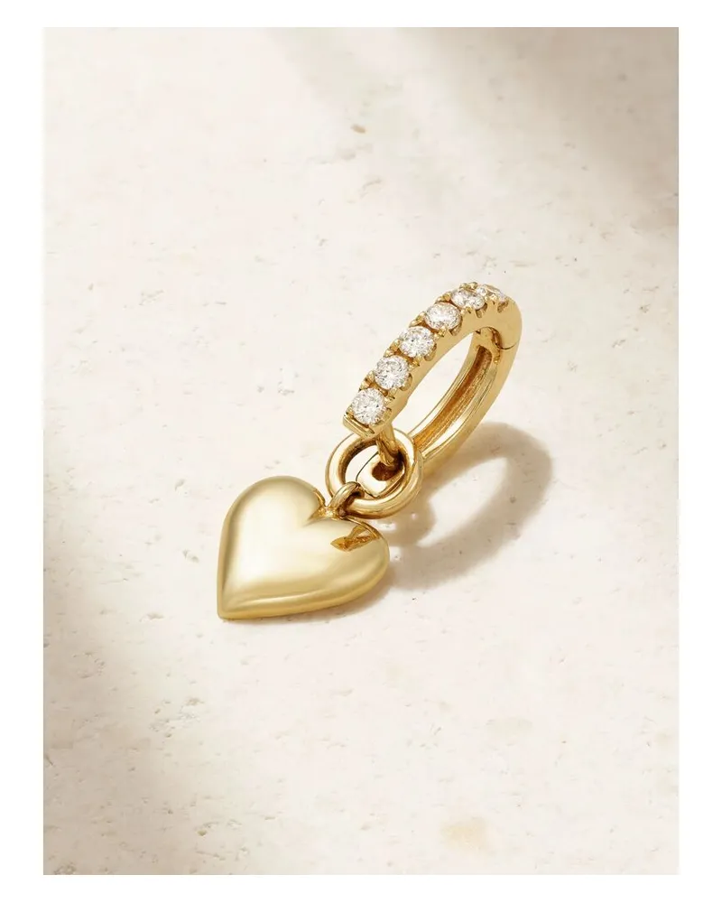 Roxanne First Einzelne Creole Aus 14 Karat Gold Mit Diamanten Gold