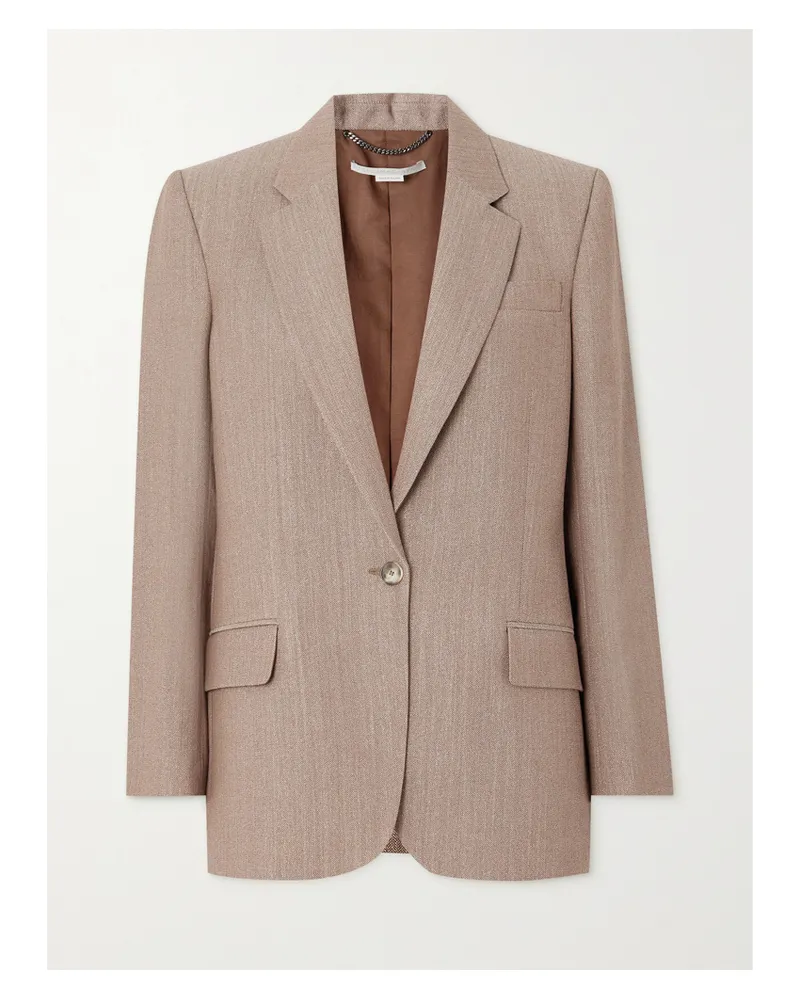 Stella McCartney Oversized-blazer Aus Einer Wollmischung - Braun Braun