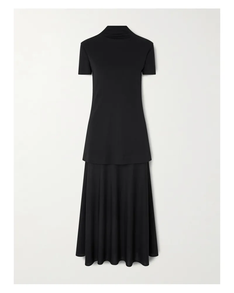 Jil Sander Layered Jersey Midi Dress - Blue Blue
