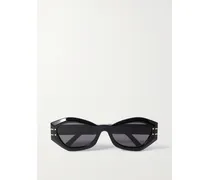 Diorsignature B1u Cat-eye Acetate Sunglasses - Black
