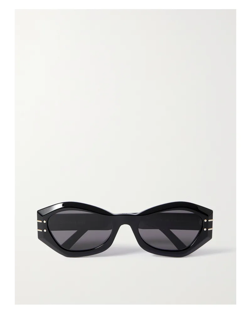 Dior Diorsignature B1u Cat-eye Acetate Sunglasses - Black Black